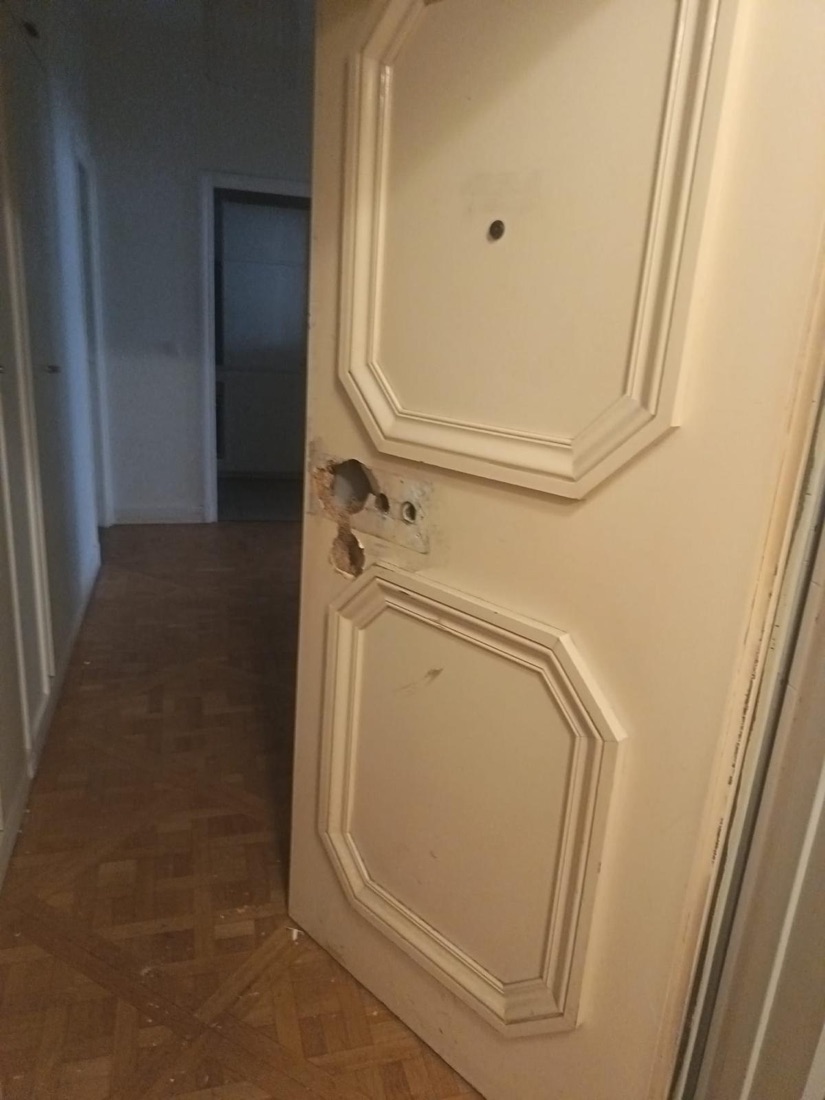 Trous de perçage au niveau du cylindre après ouverture destructive de serrure
